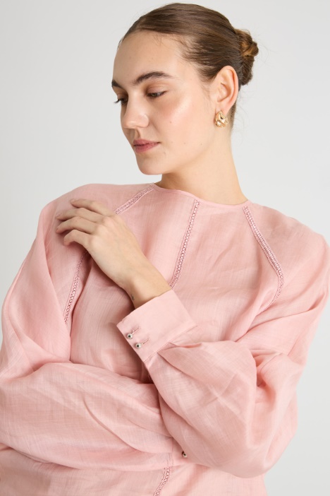 Blusa in garza leggera