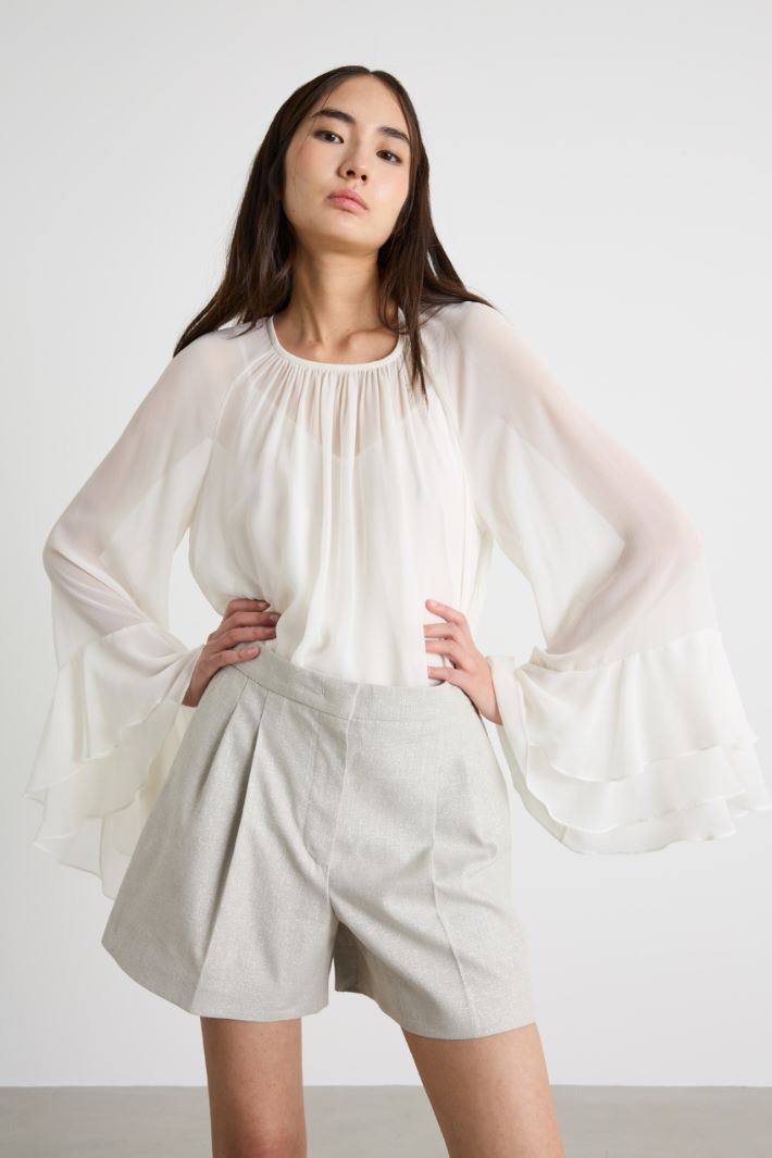 Blusa in georgette con maniche ampie Intrend - 2