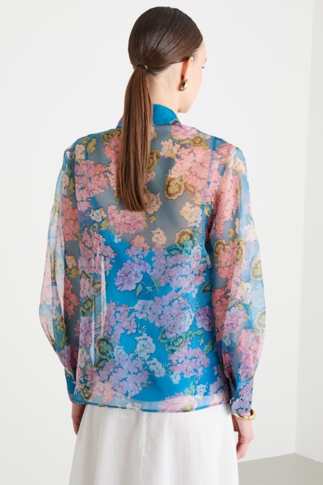 Blusa in organza stampata