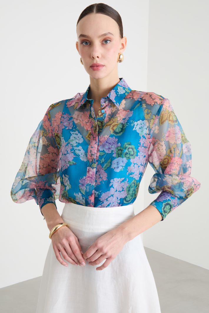Blusa in organza stampata Intrend - 2