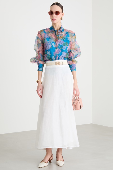 Blusa in organza stampata Intrend