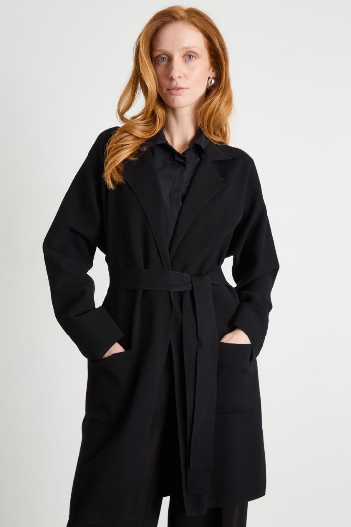Knitted Robe Coat Intrend - 2