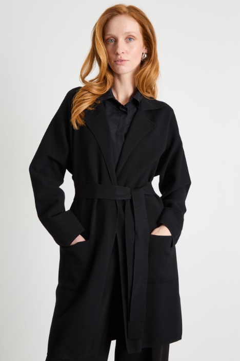 Cappotto in maglia a vestaglia