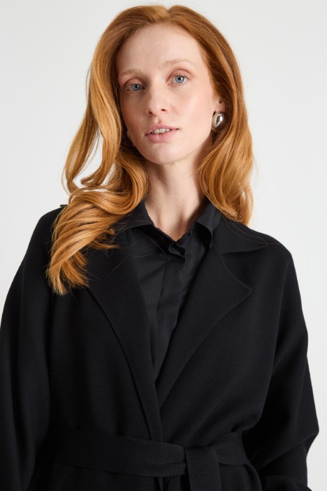 Cappotto in maglia a vestaglia