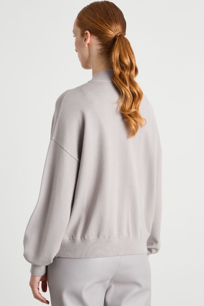 Boxy zip-through sweatshirt Intrend - 4