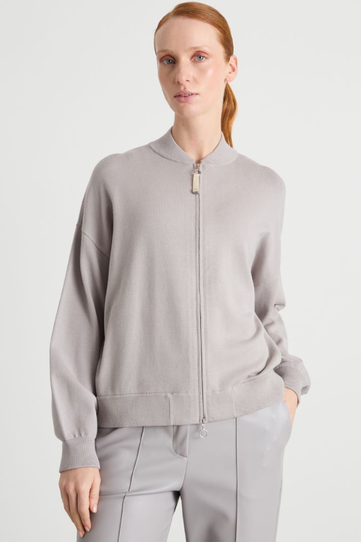 Boxy zip-through sweatshirt Intrend - 2