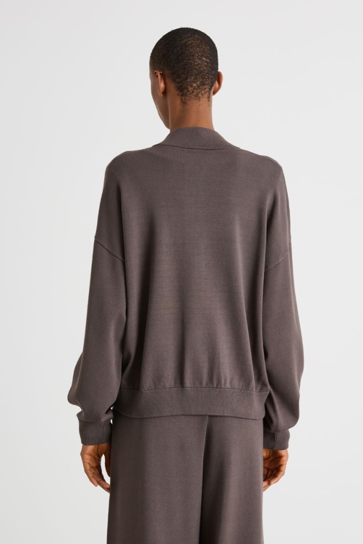 Boxy zip-through sweatshirt Intrend - 4