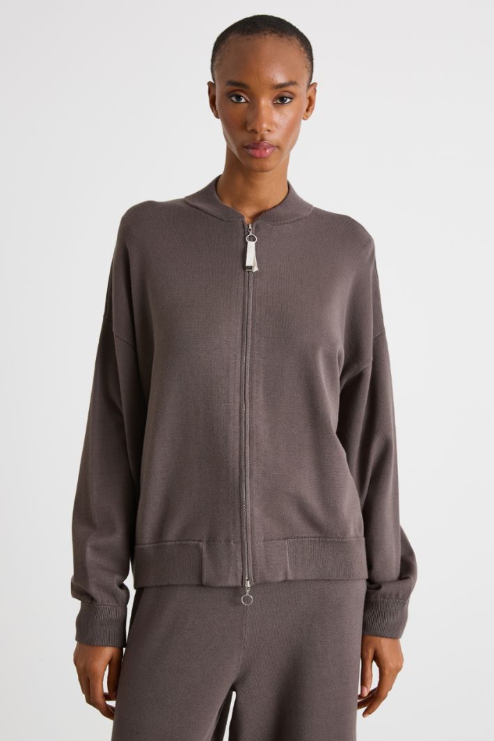 Boxy zip-through sweatshirt Intrend - 2