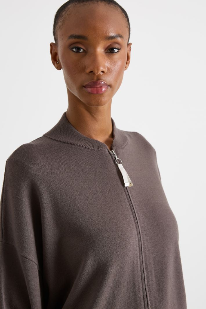 Boxy zip-through sweatshirt Intrend - 3