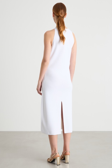 Abito a tubino in maglia con scollo all'americana