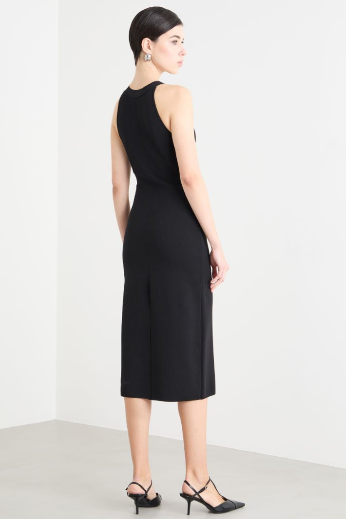 Halter neck knit sheath dress Intrend - 4