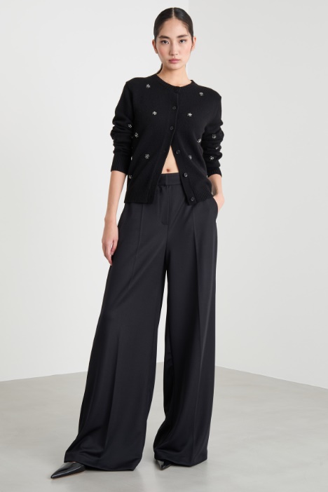 Cardigan with jewelled embroidery Intrend