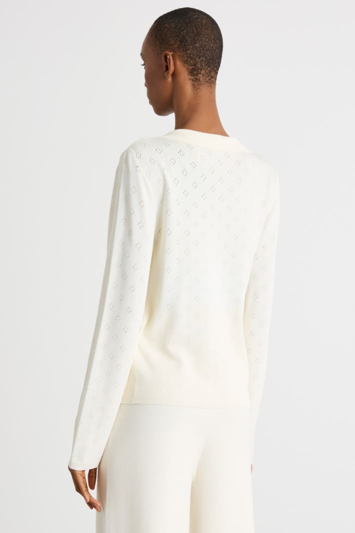 Wide V-neck cardigan Intrend - 4