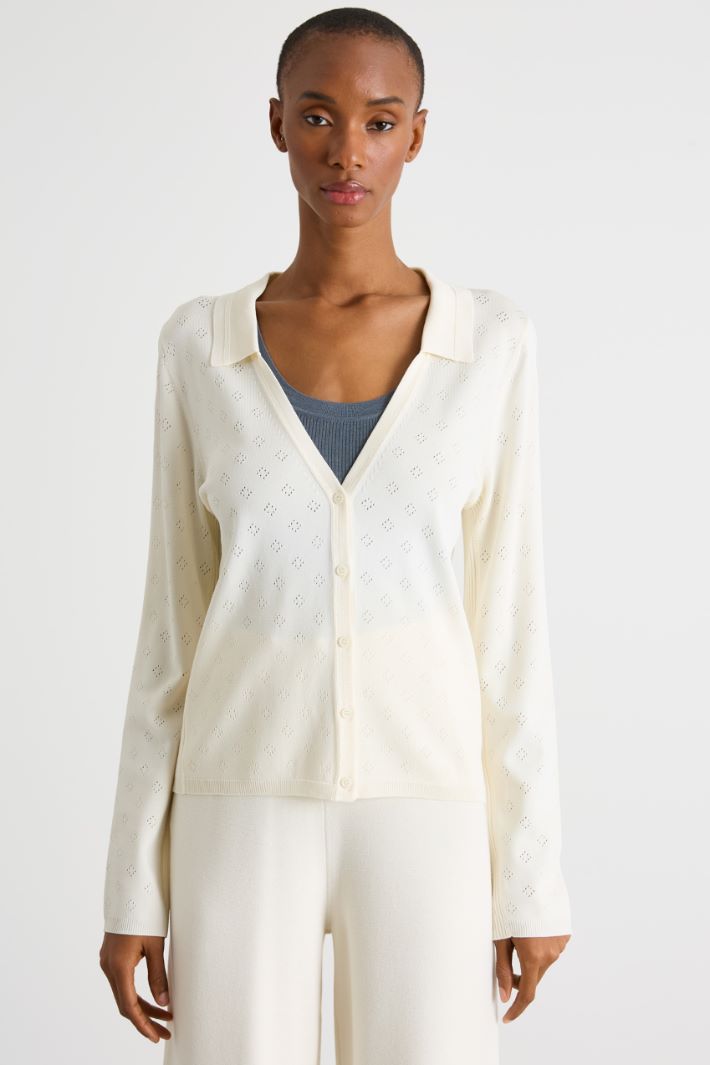 Wide V-neck cardigan Intrend - 2