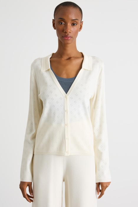 Wide V-neck cardigan Intrend