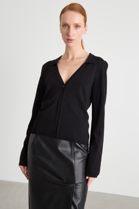 Wide V-neck cardigan Intrend