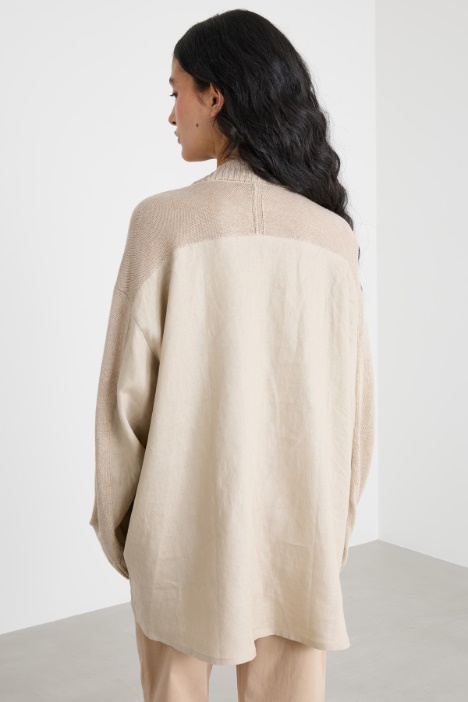 Cardigan oversize con ampio scollo