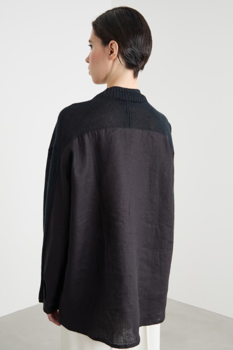 Cardigan oversize con ampio scollo