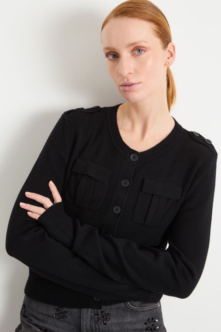 Flap-pocket cardigan Intrend - 3
