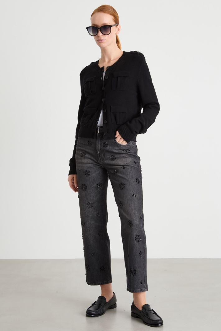 Flap-pocket cardigan Intrend