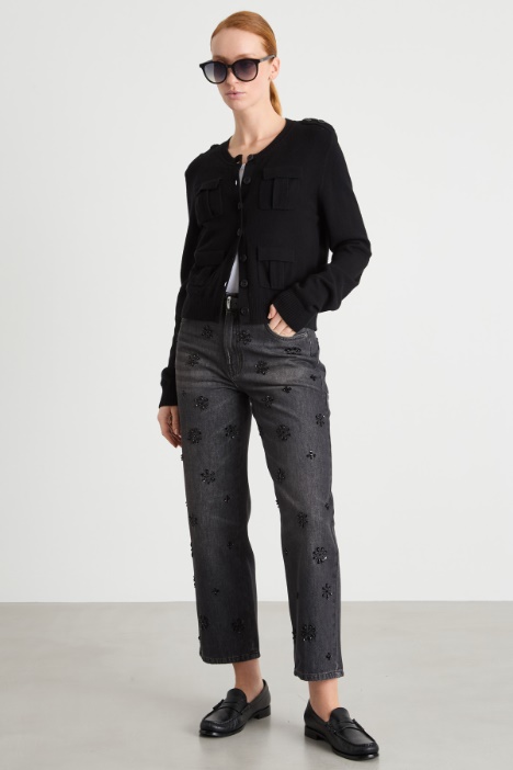 Flap-pocket cardigan Intrend