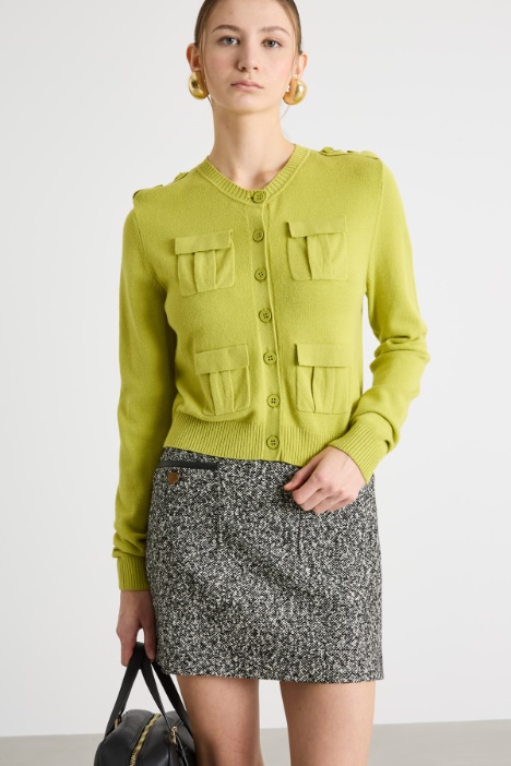 Flap-pocket cardigan Intrend