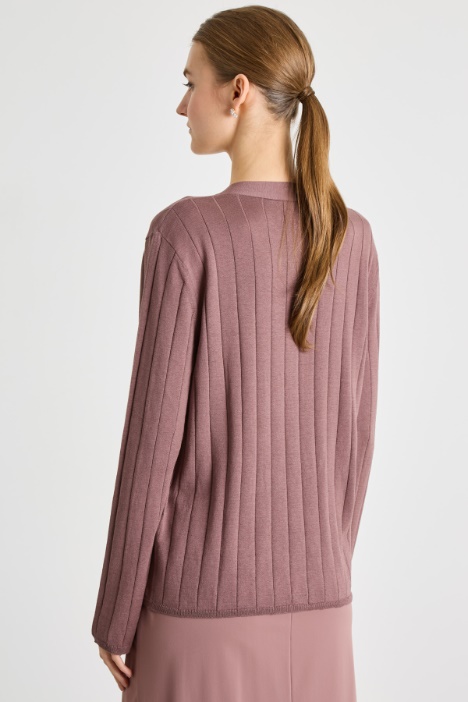 Cardigan leggero a coste