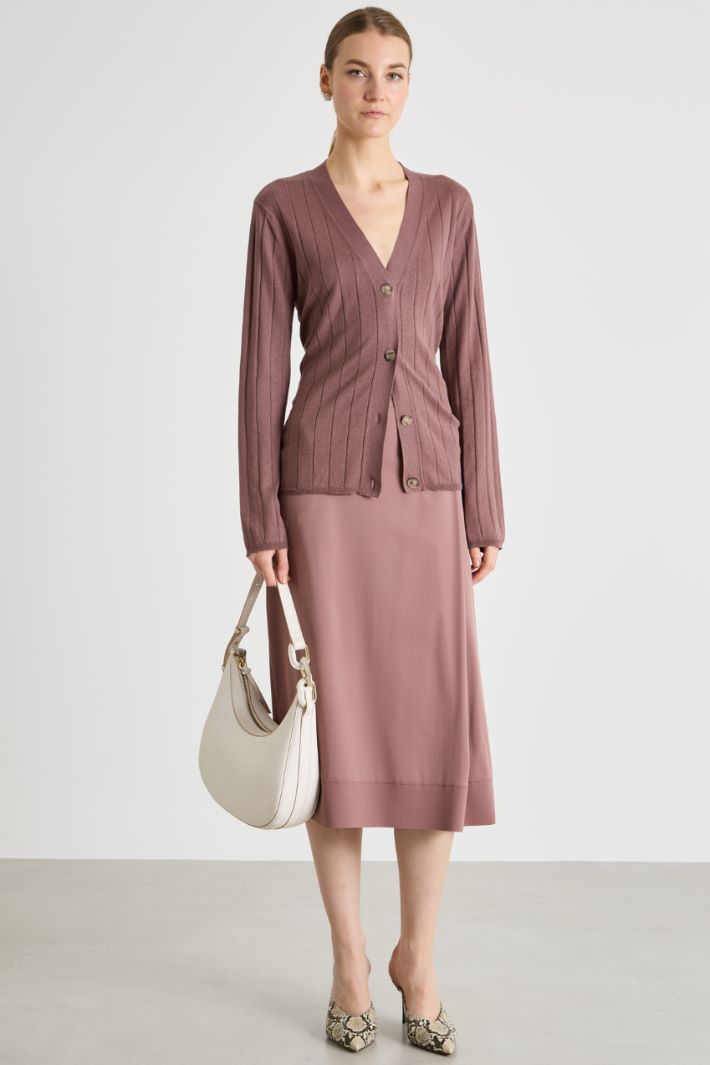 Lightweight Ribbed Cardigan Intrend