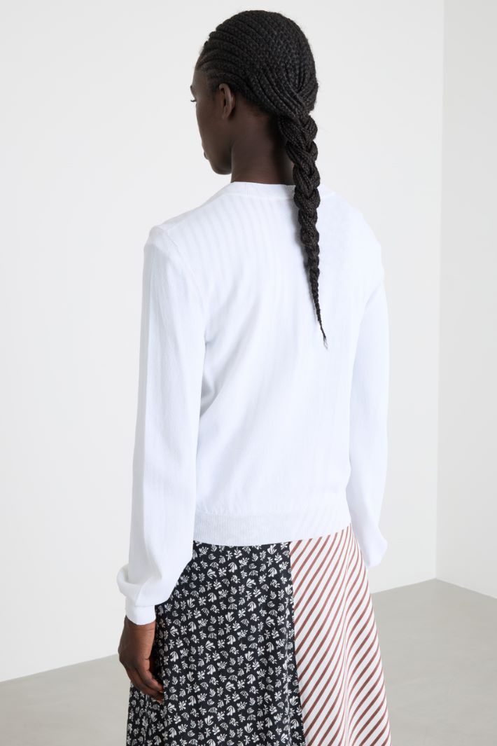 Cardigan con dettaglio a punto traforato Intrend - 4