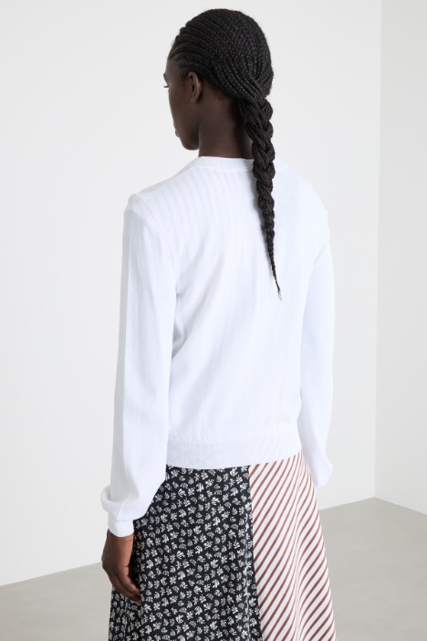 Cardigan con dettaglio a punto traforato