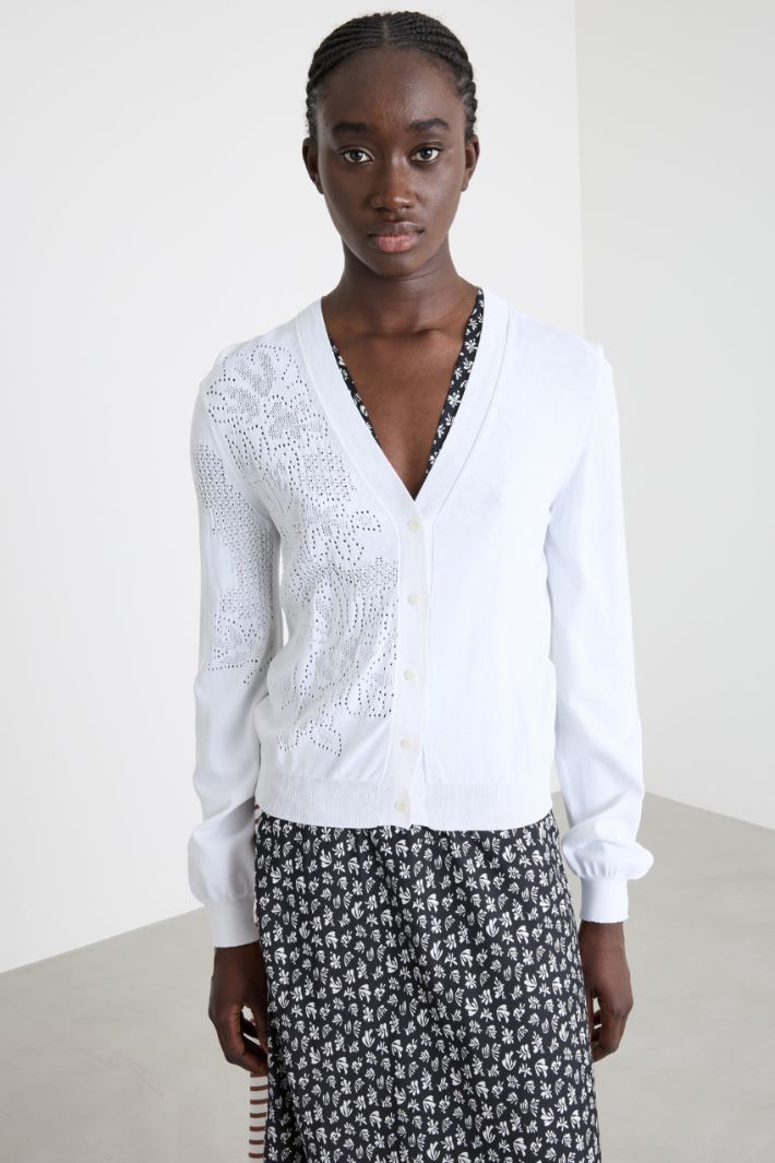 Cardigan con dettaglio a punto traforato Intrend - 2