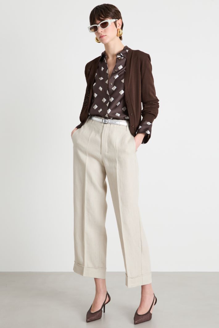 Pointelle-detailed cardigan Intrend