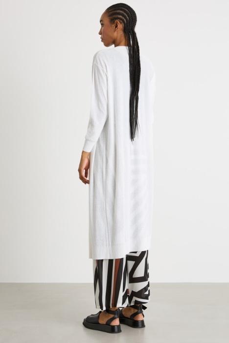 Cardigan lungo open-front