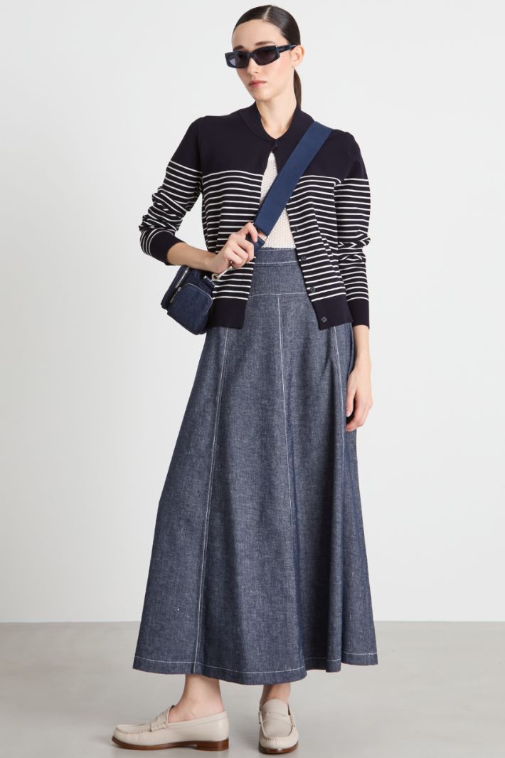 High-neck jacquard cardigan Intrend