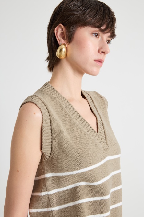 Gilet con scollo a V