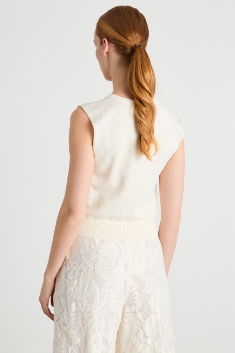 Gilet aderente in maglia