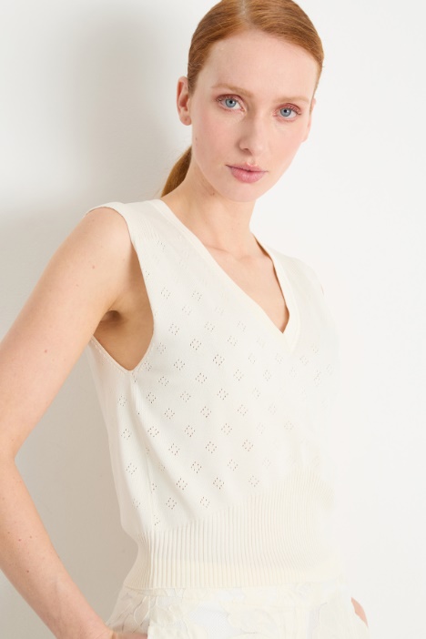 Gilet aderente in maglia