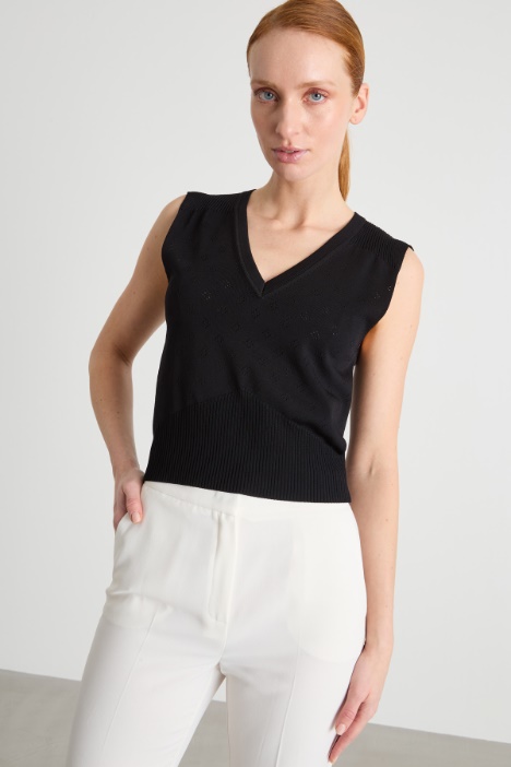 Fitted Knit Gilet Intrend