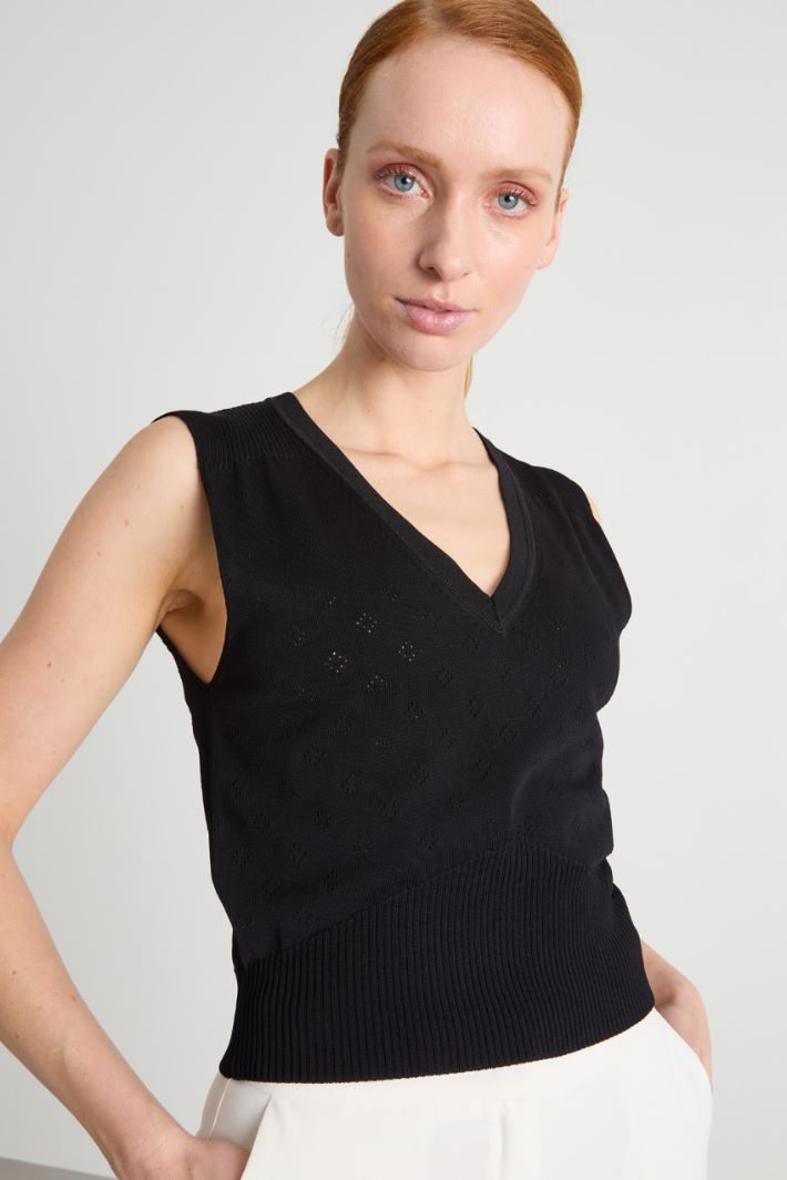 Fitted Knit Gilet Intrend - 3