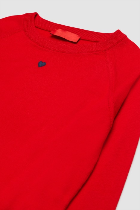 Maglia girocollo con ricamo BAMBINI