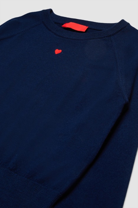 Maglia girocollo con ricamo BAMBINI