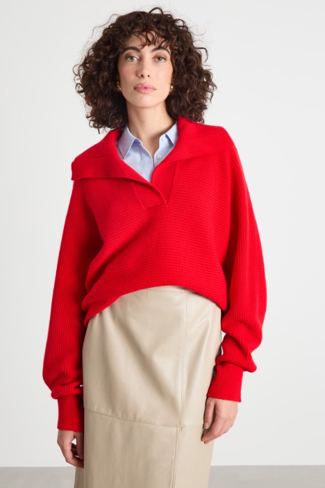 Oversized-Collar Jumper Intrend