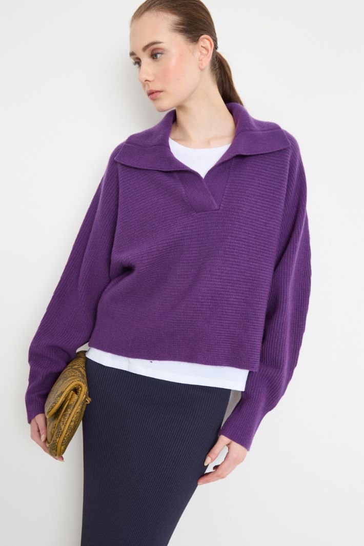 Oversized-Collar Jumper Intrend - 2