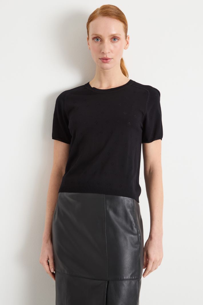 Short-Sleeved Knit Top Intrend - 2