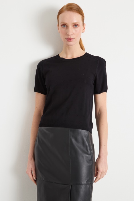 Short-Sleeved Knit Top Intrend