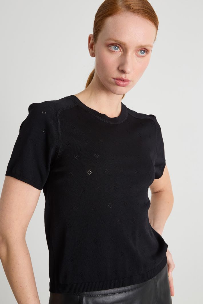 Short-Sleeved Knit Top Intrend - 3