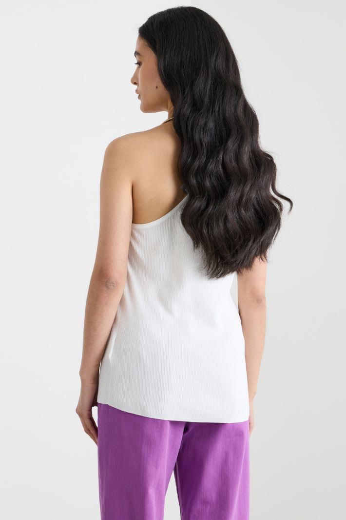 Viscose Crepe One-Shoulder Top Intrend - 4