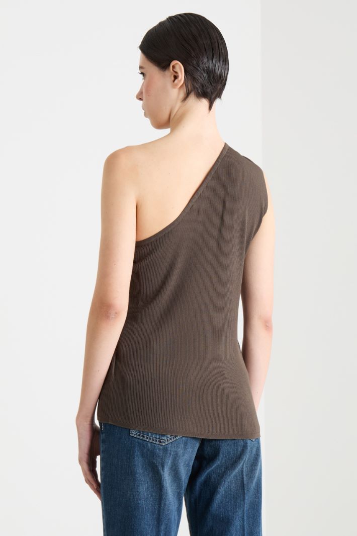 Viscose Crepe One-Shoulder Top Intrend - 4