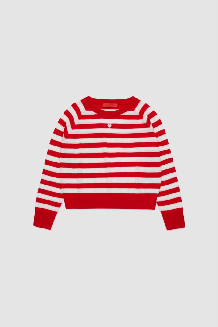 Maglia girocollo con ricamo Intrend