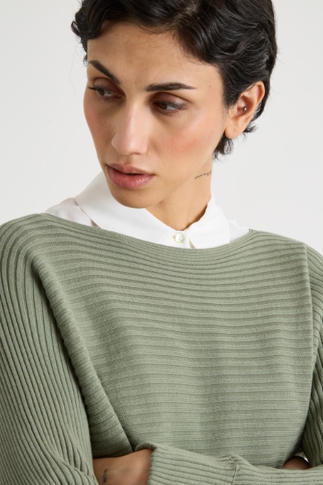 Maglia a coste orizzontali